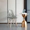 Fabulaxe Dining Chair w/Wooden Dowel Eiffel Legs, DSW Transparent Plastic Shell Accent Chair, Gray 4PK QI004627.GY.4 - alternate 5